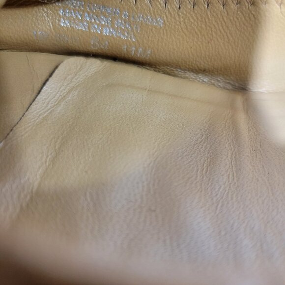 Tory Burch Sally Women's Size 11M US Brown Leather Wedge Peep Toe Pump Sandals - Picture 10 of 10